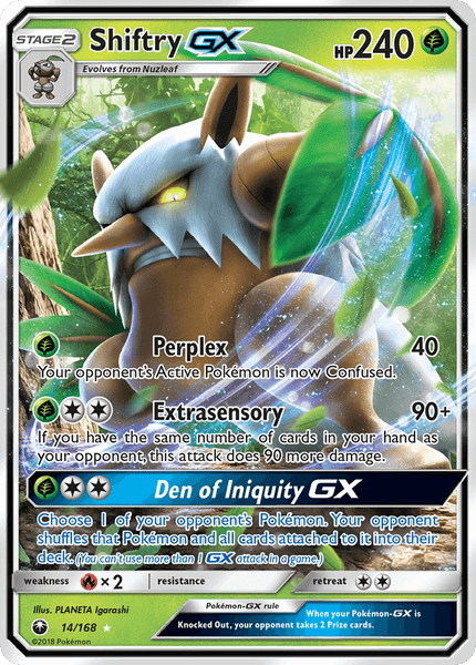 14/168 Shiftry GX - Ultra Rare - Celestial Storm - CES
