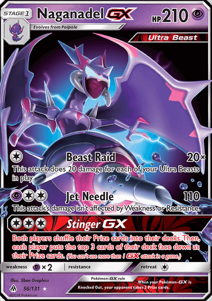 56/131 Naganadel GX - Ultra Rare - Forbidden Light (FLI)
