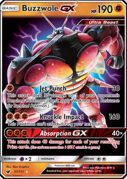 57/111 Buzzwole GX - Ultra Rare - Crimson Invasion (CIN)