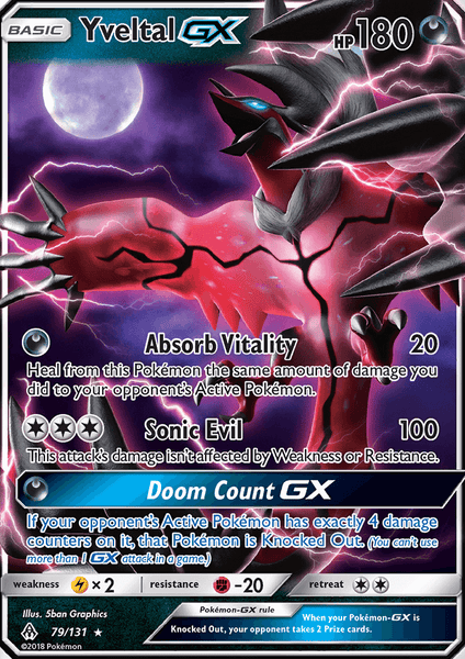 79/131 Yveltal GX - Ultra Rare - Forbidden Light (FLI)