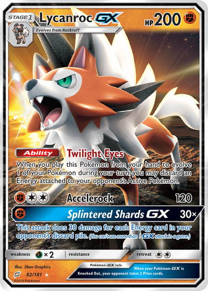 82/181 Lycanroc GX - Ultra Rare - Team Up (TEU)
