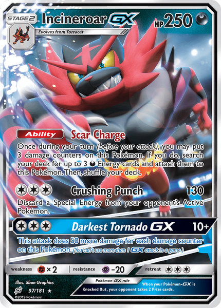 97/181 Incineroar GX - Ultra Rare - Team Up (TEU)