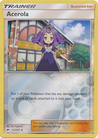 112/147 Acerola - Uncommon Reverse Holo - Burning Shadows (BUS)