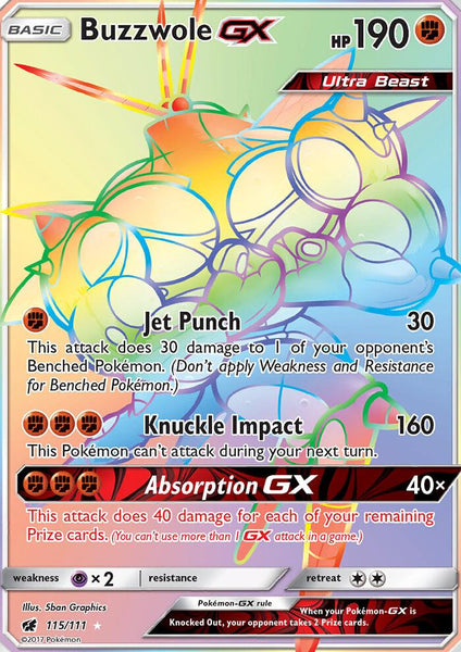 115/111 Buzzwole GX - Hyper Rare - Crimson Invasion (CIN)