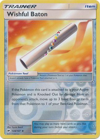 128/147 Wishful Baton - Uncommon Reverse Holo - Burning Shadows (BUS)