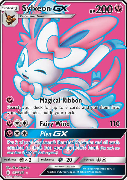140/145 Sylveon GX - Full Art Ultra Rare - Guardians Rising