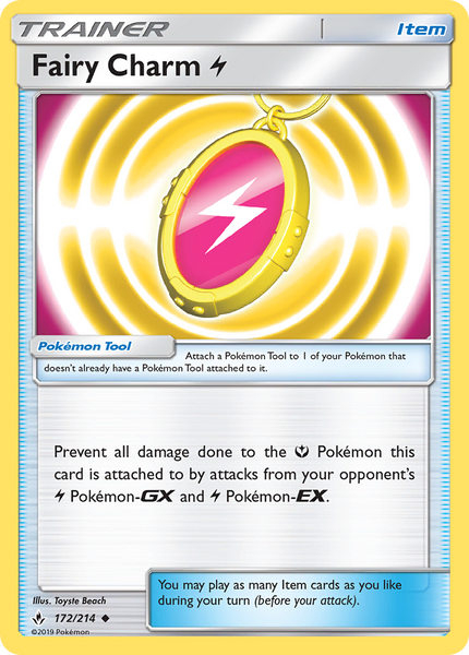 172/214 Fairy Charm Lightning - Uncommon - Unbroken Bonds (UNB)