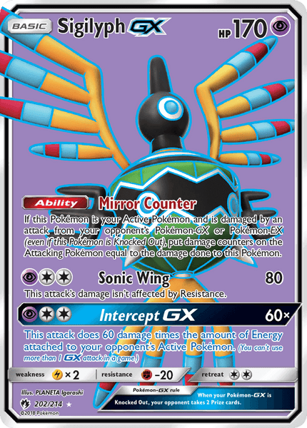 202/214 Sigilyph GX - Full Art Ultra Rare - Lost Thunder (LOT)