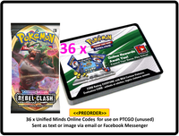 Rebel Clash PTCGO Online Codes x 36