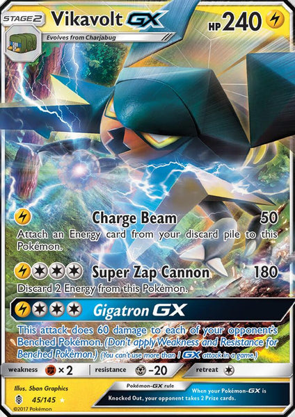 45/145 Vikavolt GX - Ultra Rare - Guardians Rising (GRI)
