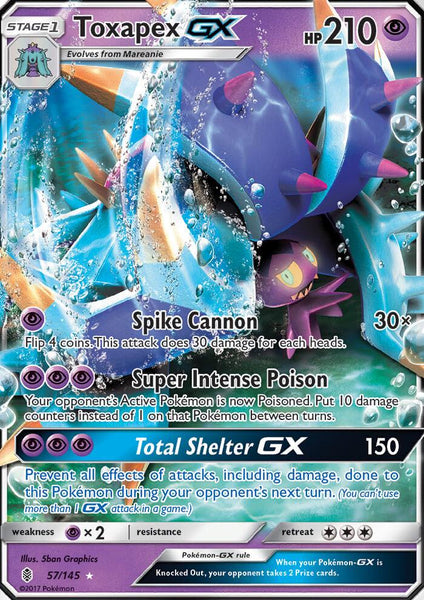 57/145 Toxapex GX - Ultra Rare - Guardians Rising
