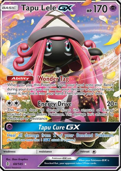 60/145 Tapu Lele GX - Ultra Rare - Guardians Rising (GRI)