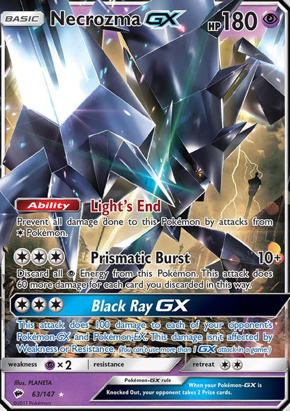 63/147 Necrozma GX - Ultra Rare - Burning Shadows (BUS)