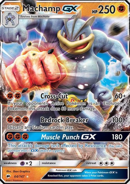 64/147 Machamp GX - Ultra Rare - Burning Shadows (BUS)