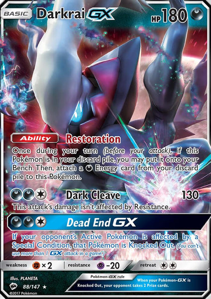88/147 Darkrai GX - Ultra Rare - Burning Shadows (BUS)